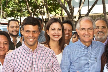  Leopoldo López, María Corina Machado y Antonio Ledezma firmaron un documento que tiene un evidente hálito conspirativo