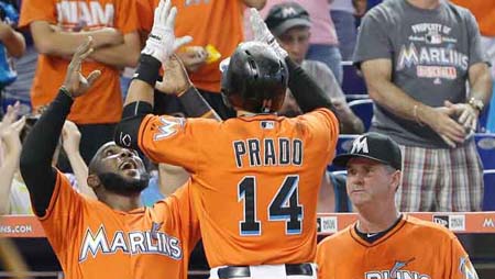 Prado la sacó del campo y dejó su promedio en .312