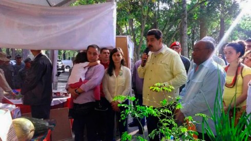 El Presidente le habló al país desde el parque Los Caobos, en Caracas