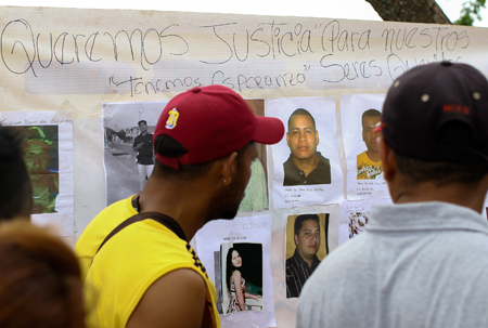 Algunos de los desaparecidos en la Mina Atenas AFP / WILLIAM URDANETA 
