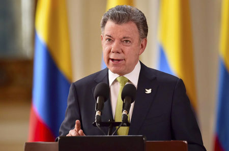  En la tarde de este lunes, Santos será el principal orador en un foro de académicos, políticos, diplomáticos y expertos con la exposición "Colombia hacia la Paz: Transformaciones y Desafíos". AFP / PRESIDENCIA DE COLOMBIA 