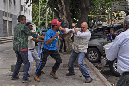 VENEZUELA-OPPOSITION-CRISIS-TORREALBA-AGGRESSION