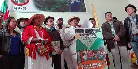  la Cumbre Agraria espera la participación de al menos 200.000 personas en el país durante las protestas. CORTESIA / EL TIEMPO 