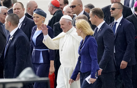 El papa, que prefiere las periferias del mundo, permanecerá cinco días en Cracovia, la diócesis que el cardenal Karol Wojtyla dirigió antes de convertirse en Juan Pablo II. JOE KLAMAR / AFP 