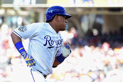 SAN DIEGO, CA - JULY 12: Salvador Perez #13 of the Kansas City Royals runs during the 87th Annual MLB All-Star Game at PETCO Park on July 12, 2016 in San Diego, California.   Harry How/Getty Images/AFP