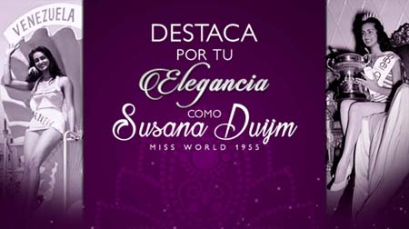  Susana Duijm fue coronada Miss Venezuela y Miss Mundo en el año 1955