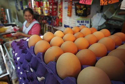 PUEBLA, PUEBLA, 23AGOSTO2012.-  Aumento drástico en el precio del huevo durante las últimas semanas. En Puebla el costo ha mantenido un costo aproximado de entre 30 y 40 pesos en mercados y expendios. FOTO: HILDA RÍOS /CUARTOSCURO.COM